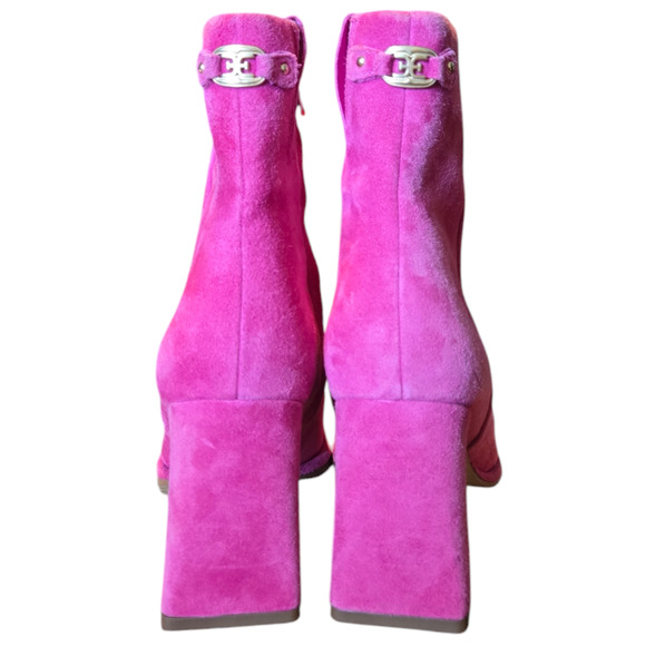 Sam Edelman Irie Suede Booties Pink Zip Size 6 M - Picture 4 of 8